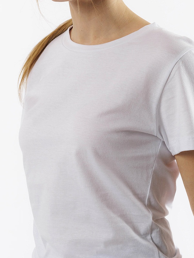 Женская футболка прямая 52 цвет белый ЦБ-00210721 SKT000890428 фото