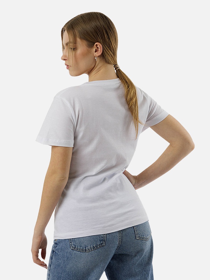 Жіноча футболка пряма 52 колір білий ЦБ-00210721 SKT000890428 фото