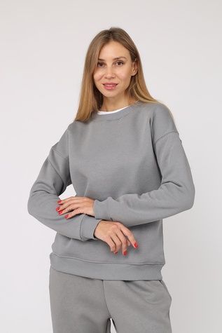 Світшот жіночий колір сірий 52 ЦБ-00283112 фото