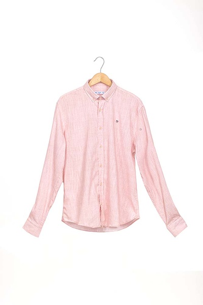 Рубашка мужская 44 цвет персиковый ЦБ-00160709 SKT000544451 фото