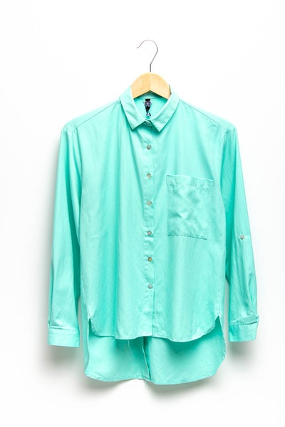 Рубашка женская классическая цвет мятный ЦБ-00157710 SKT000534469 фото