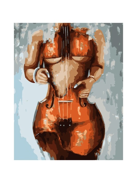 Набір для розпису по номерах - Жінка-скрипка колір різнокольоровий ЦБ-00228144 SKT000928302 фото