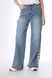 Джинси wide leg жіночі колір блакитний 46 ЦБ-00292064 фото 1
