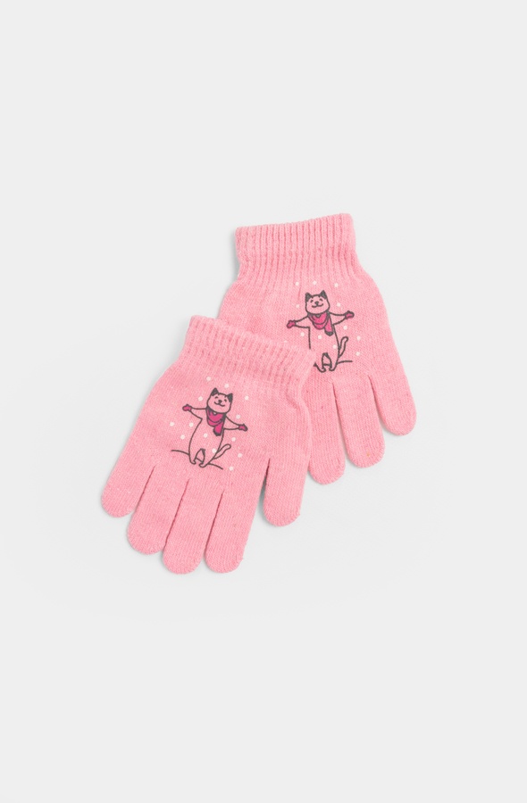 Рукавички для дівчинки 3 колір рожевий ЦБ-00230749 SKT000935447 фото