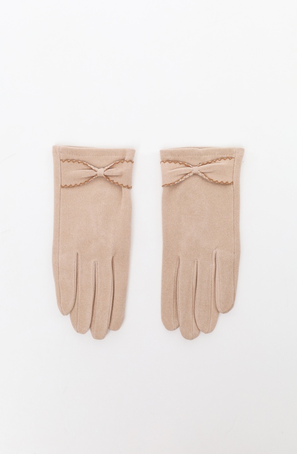 Жіночі рукавички 7.5 колір бежевий ЦБ-00227334 SKT000926200 фото