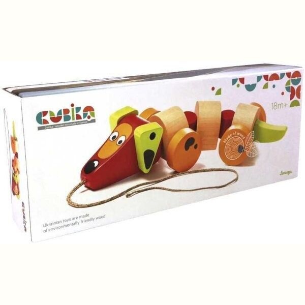 Деревянная игрушка "Такса каталка" цвет разноцветный ЦБ-00013522 SKT000300861 фото