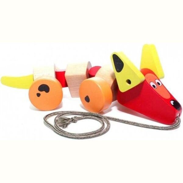Дерев'яна іграшка "Такса каталка" колір різнокольоровий ЦБ-00013522 SKT000300861 фото