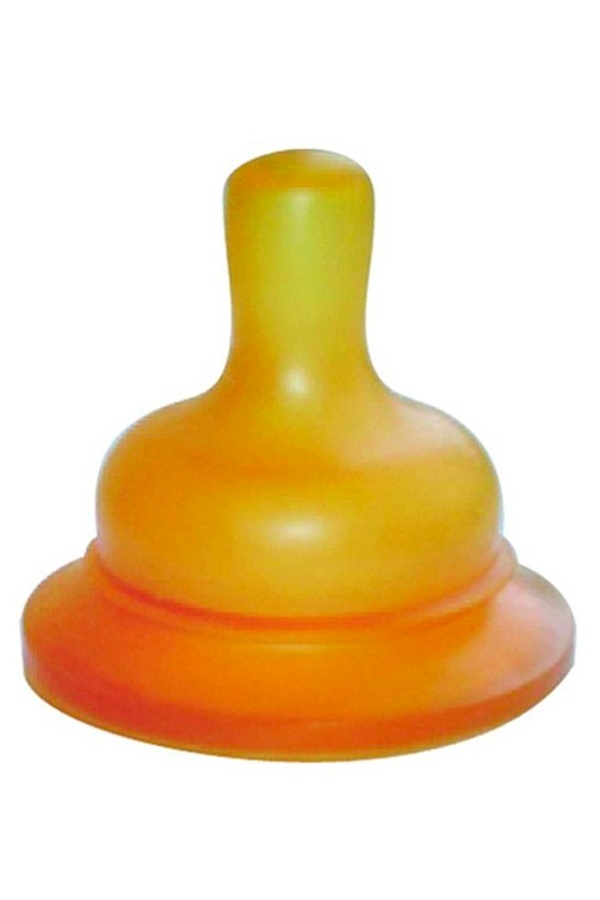 Соска латексна кругла для пляшок із широким горлом колір жовтий ЦБ-00005502 SKT000291498 фото