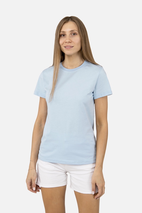 Женская футболка с коротким рукавом 40 цвет голубой ЦБ-00253765