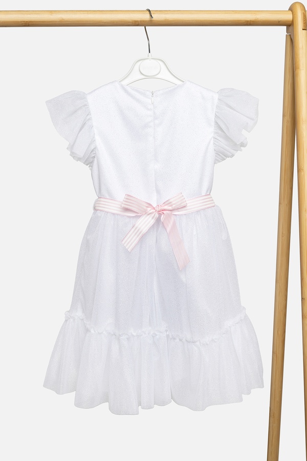 Платье для девочки 134 цвет белый ЦБ-00228211 SKT000928536 фото