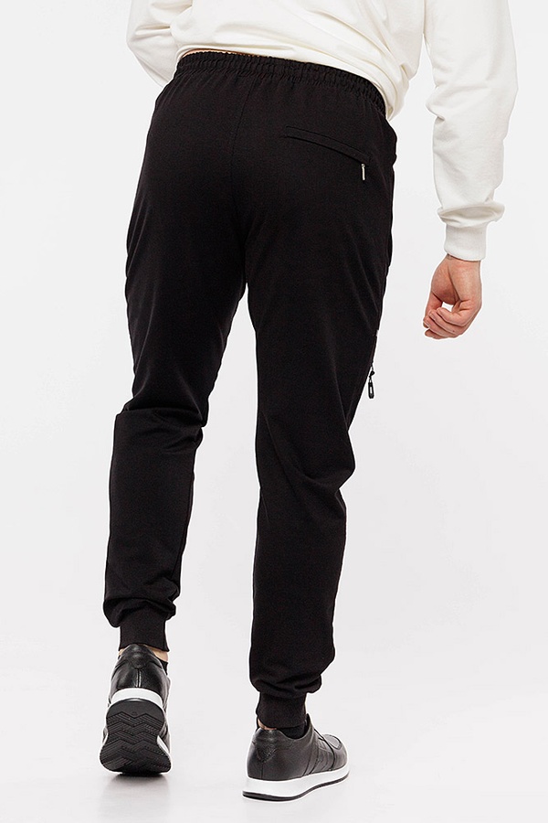 Чоловічі спортивні штани 42 колір чорний ЦБ-00210684 SKT000890284 фото