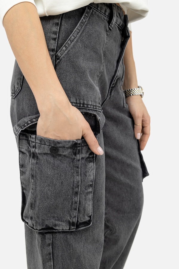 Женские джинсы 46 цвет серый ЦБ-00244114 SKT000977813 фото