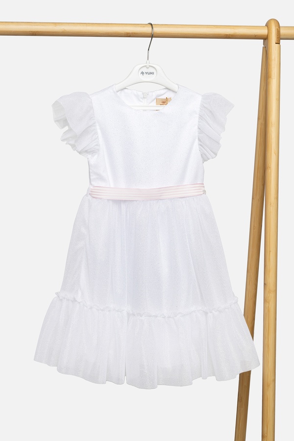 Платье для девочки 134 цвет белый ЦБ-00228211 SKT000928536 фото