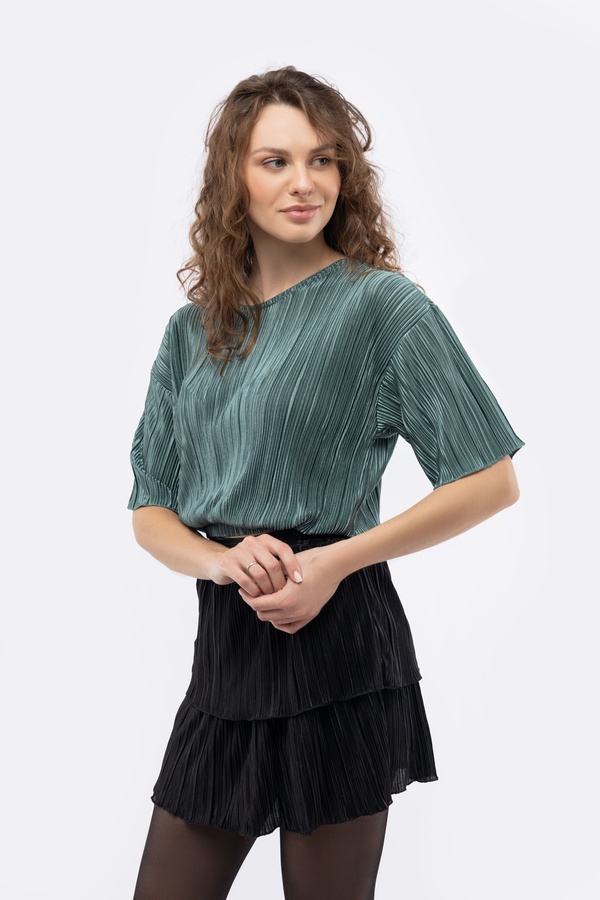 Жіноча блуза 44 колір м'ятний ЦБ-00233775 SKT000942209 фото