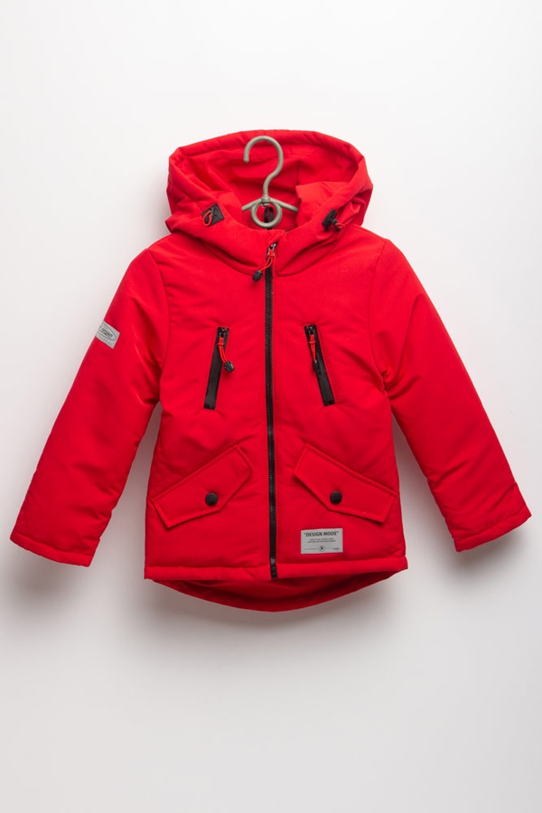 Куртка коротка на хлопчика 122 колір червоний ЦБ-00153022 SKT000522616 фото