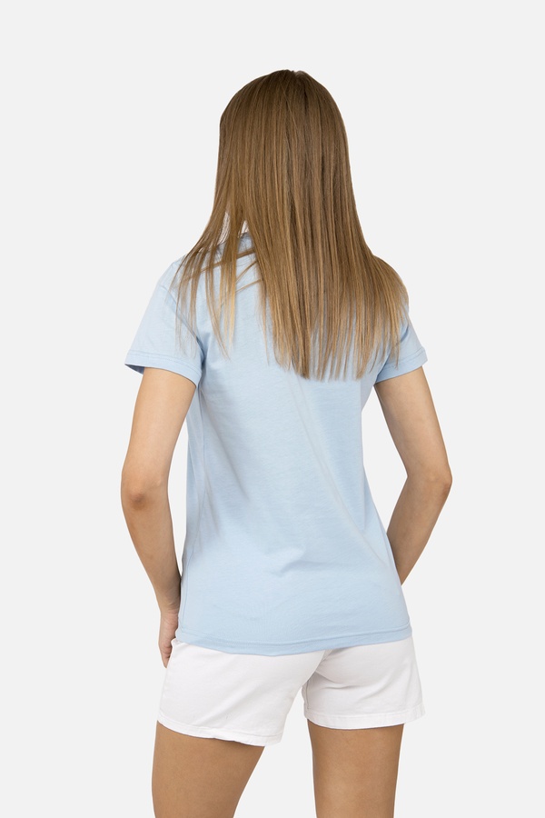 Женская футболка с коротким рукавом 40 цвет голубой ЦБ-00253765