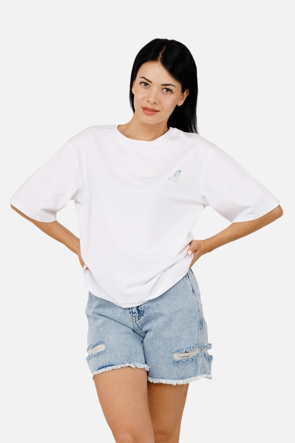 Женская футболка с коротким рукавом 40 цвет белый ЦБ-00253315