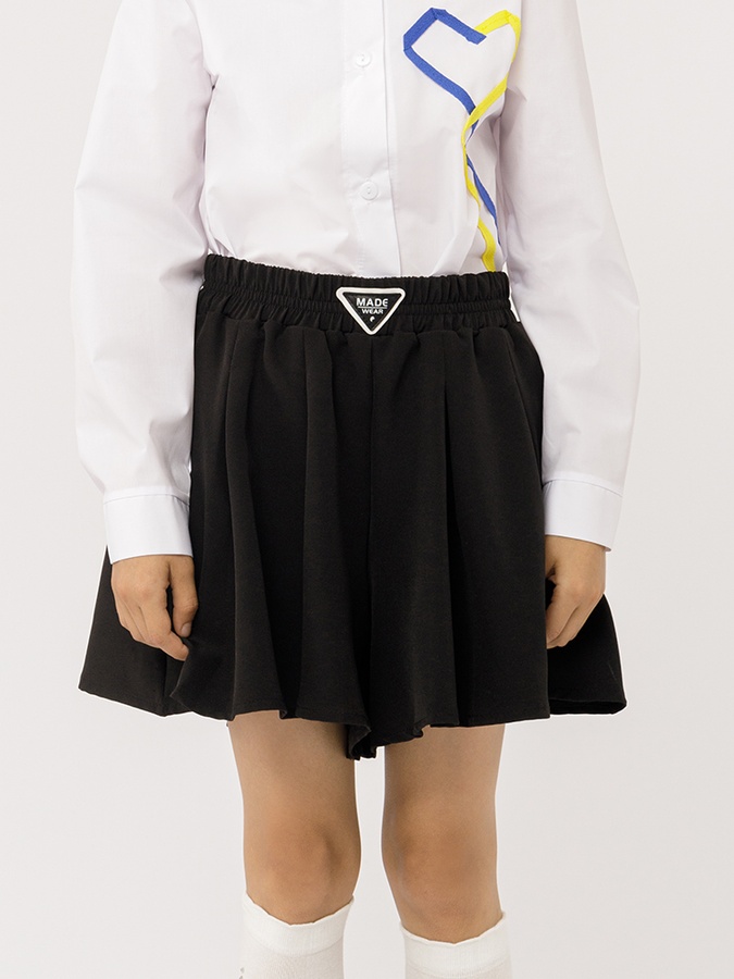 Спідниця-шорти для дівчинки 116 колір чорний ЦБ-00222238 SKT000914551 фото