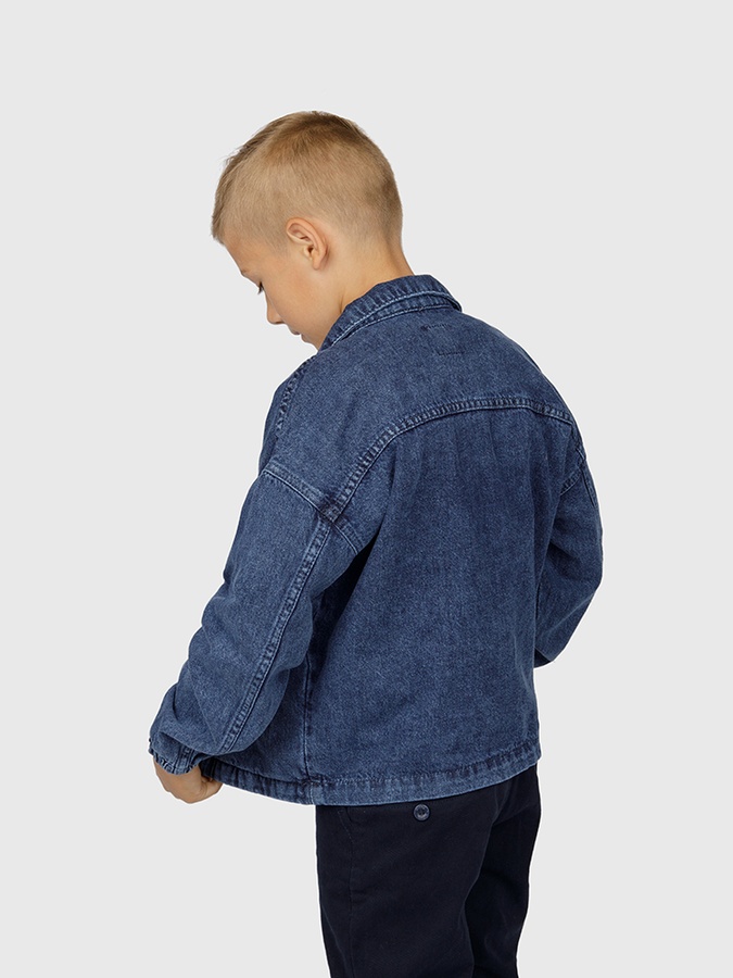 Джинсова куртка для хлопчика 116 колір синій ЦБ-00224969 SKT000921564 фото