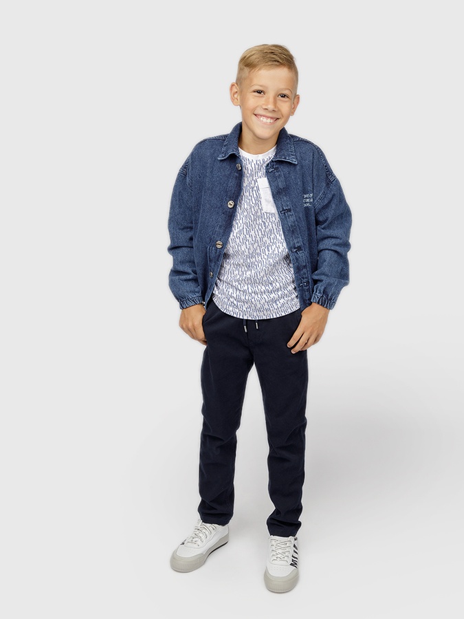 Джинсова куртка для хлопчика 116 колір синій ЦБ-00224969 SKT000921564 фото