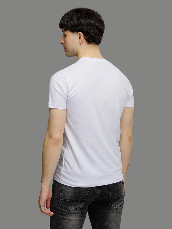 Чоловіча футболка регуляр 52 колір білий ЦБ-00216038 SKT000899773 фото