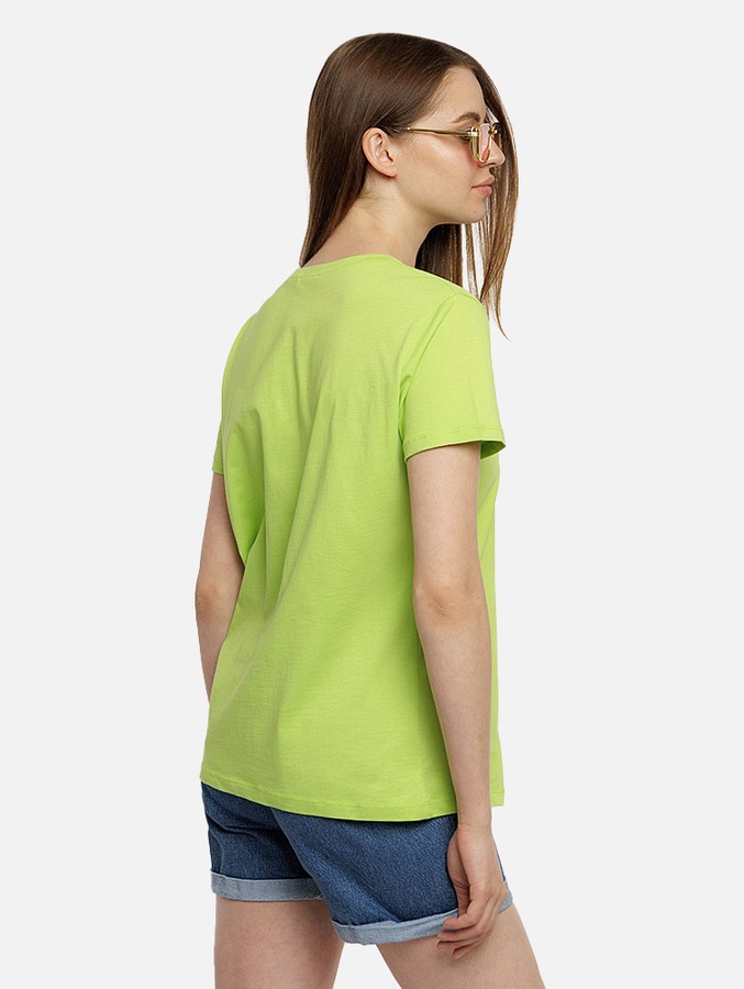 Жіноча футболка регуляр 42 колір салатовий ЦБ-00219322 SKT000907104 фото