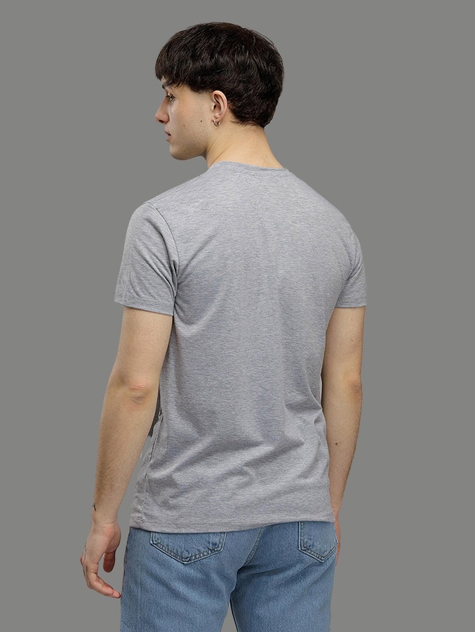 Чоловіча футболка регуляр 52 колір сірий ЦБ-00216051 SKT000899838 фото