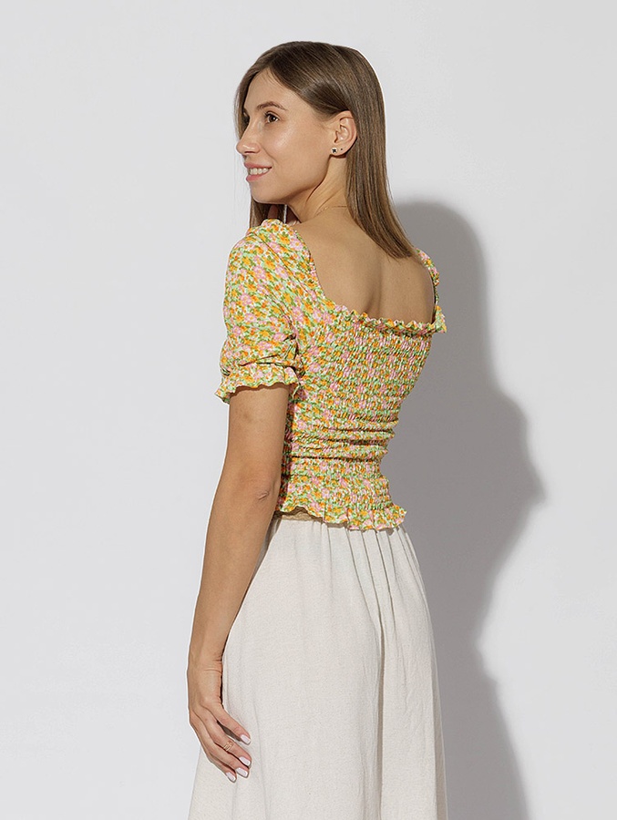 Короткая женская блуза 42 цвет персиковый ЦБ-00220453 SKT000909864 фото