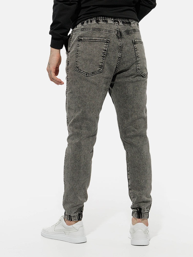 Мужские джинсовые джогеры 42 цвет серый ЦБ-00213796 SKT000894616 фото