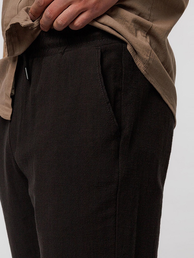 Мужские летние брюки 44 цвет черный ЦБ-00218792 SKT000905331 фото