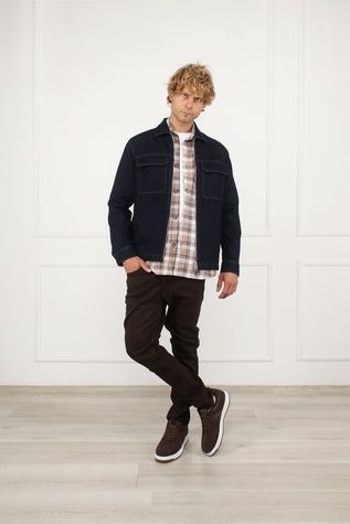 Джинси tapered чоловічі колір темно-коричневий W36 ЦБ-00299642 фото