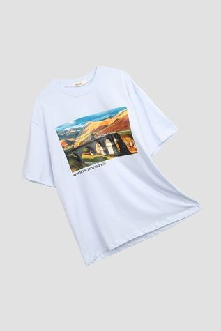 Футболка с коротким рукавом мужская цвет голубой 54 ЦБ-00272019 фото