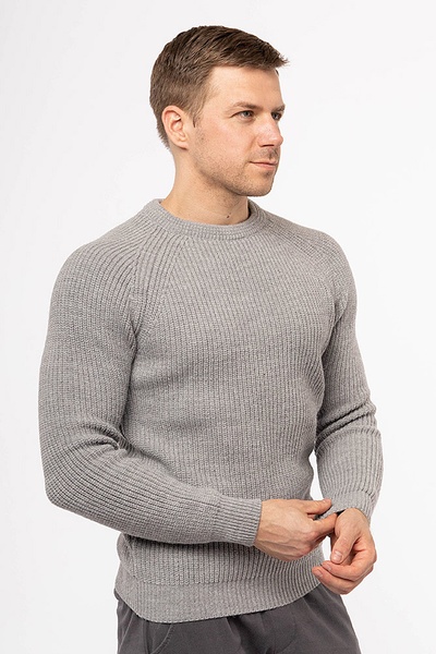 Чоловічий светр 50 колір сірий ЦБ-00176756 SKT000589932 фото