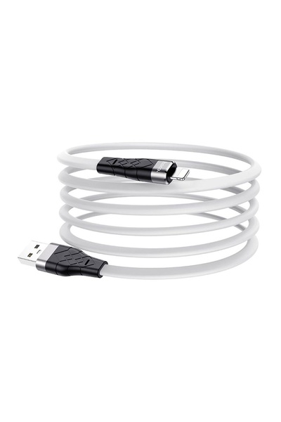 USB кабель Hoco X53 Lightning 2.4A 1 м колір білий ЦБ-00204679 SKT000876741 фото