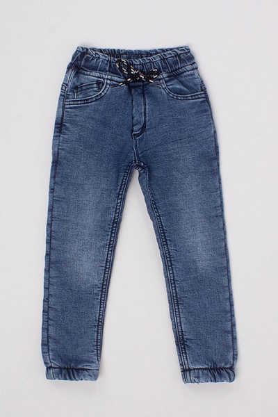 Джогеры джинсовые для мальчика 110 цвет синий ЦБ-00170564 SKT000570326 фото