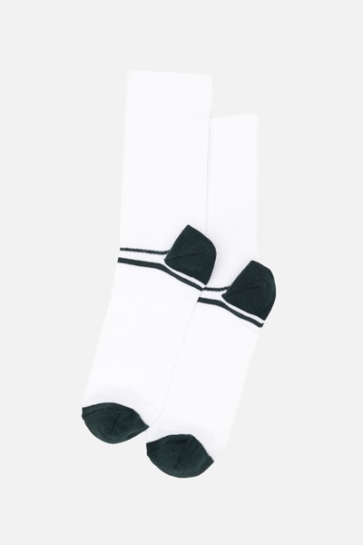 Мужские носки с высокой резинкой с узором 43-45 цвет белый ЦБ-00245276 SKT000981100 фото