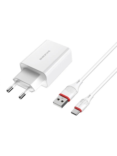 Мережевий зарядний пристрій Borofone BA21A USB QC колір білий ЦБ-00200481 SKT000868572 фото