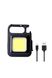 Фонарик-брелок аккумуляторный LED COB с карабином и магнитом 200 mAh цвет черный ЦБ-00213202 SKT000893335 фото 2