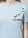Жіноча футболка регуляр 42 колір блакитний ЦБ-00216234 SKT000900247 фото 2