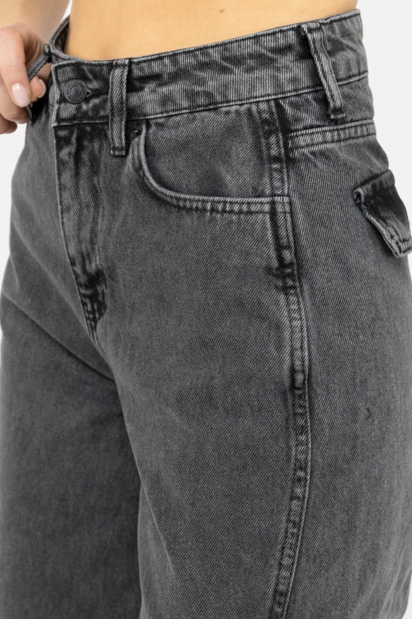 Жіночі джинси палаццо 38 колір сірий ЦБ-00244115 SKT000977815 фото
