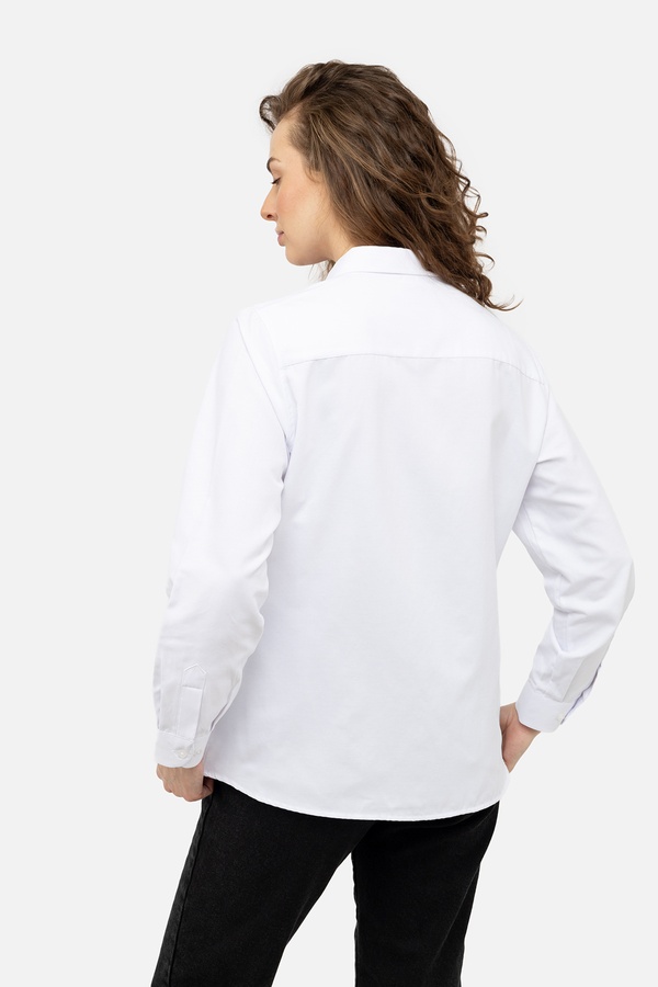 Женская рубашка с длинным рукавом 38 цвет белый ЦБ-00242160 SKT000963724 фото