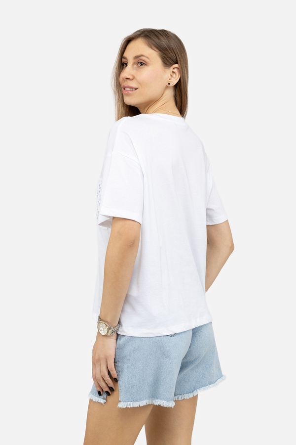 Женская футболка с коротким рукавом 42 цвет белый ЦБ-00250394 SKT000993090 фото