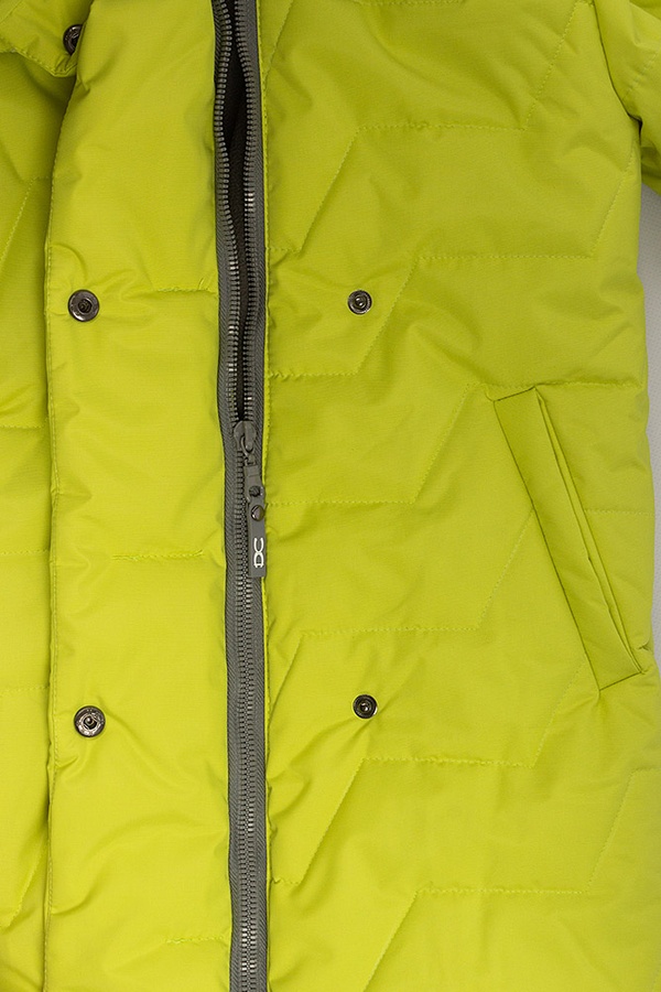 Куртка длинная на девочку цвет салатовый ЦБ-00140677, 128