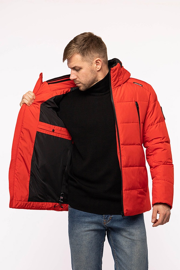 Чоловіча куртка 46 колір червоний ЦБ-00194535 SKT000854524 фото