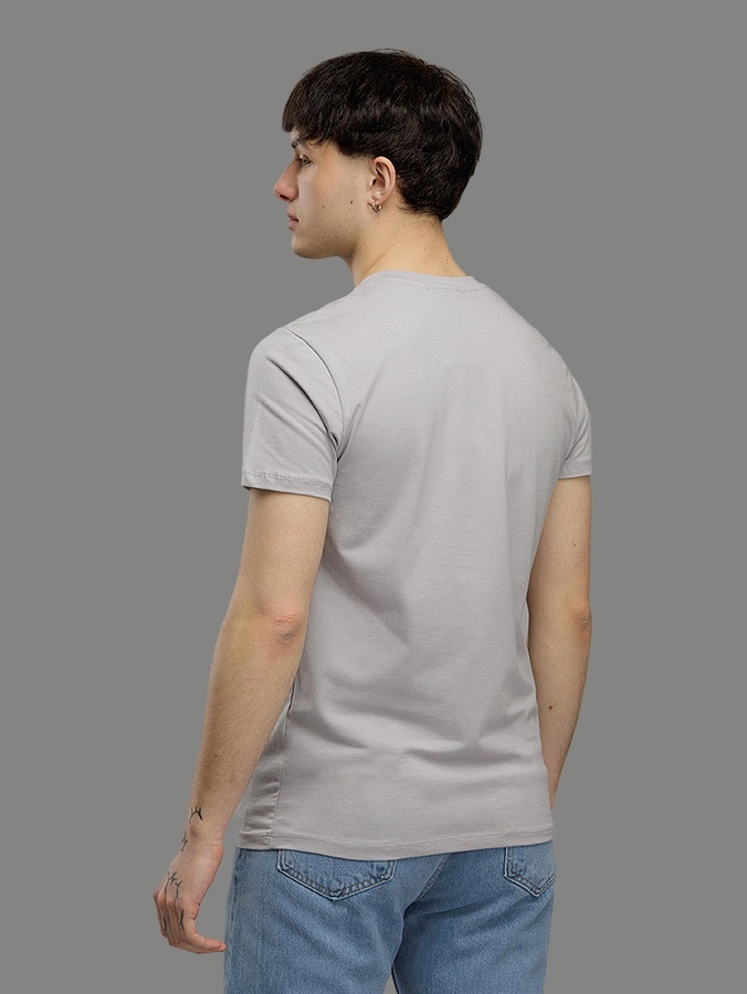 Чоловіча футболка регуляр 50 колір світло-сірий ЦБ-00218440 SKT000904476 фото