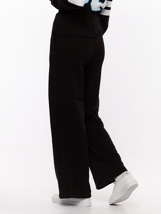 Жіночі прямі спортивні штани 50 колір чорний ЦБ-00214274 SKT000896125 фото