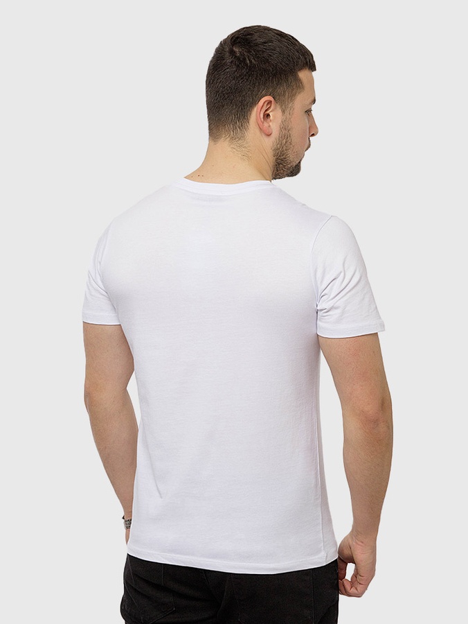 Чоловіча футболка регуляр "Вільний народ" 54 колір білий ЦБ-00216576 SKT000900916 фото