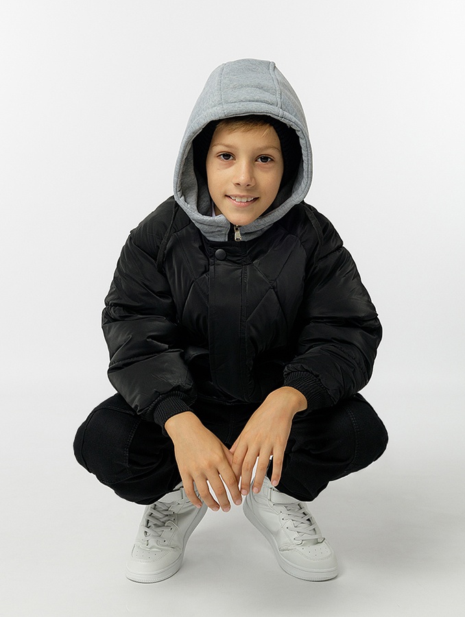Куртка для хлопчика 134 колір чорний ЦБ-00225755 SKT000922770 фото