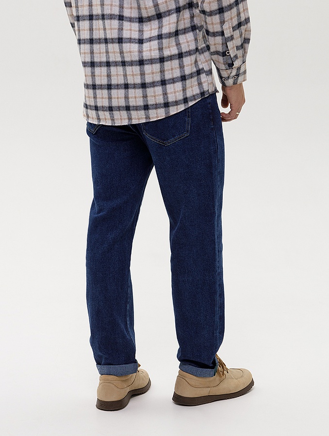 Чоловічі джинси мом 44 колір синій ЦБ-00233734 SKT000942059 фото