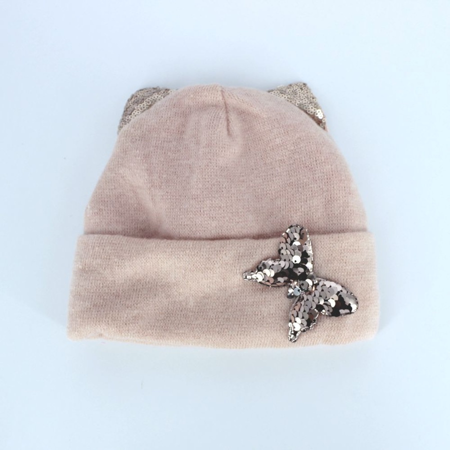 Комплект шапка-шарф персикового кольору для дівчинки 46-48 колір персиковий ЦБ-00143149 SKT000498580 фото